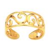 Gold Toe Ring - Swirl