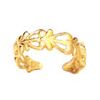 Gold Toe Ring - Floral