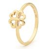 Gold Ring - Four Leaf Clover for Luck