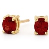 Ruby Gold Earrings - Oval 5x4mm