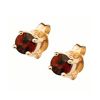 Garnet Gold Earrings - 2.5mm Studs