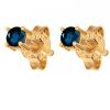 Sapphire Gold Earrings - 3mm Studs
