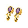 Amethyst Gold Earrings