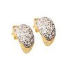 Cubic Zirconia CZ Gold Earrings - Pave Huggie