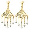 Diamond Gold Earrings - Chandelier Drop