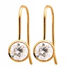Cubic Zirconia CZ Gold Earrings - Shepard Hook