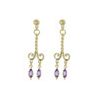 Amethyst Gold Earrings - Chandelier