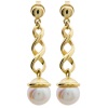 Pearl Gold Earrings - Twist