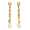 Pearl and Diamond Gold Earrings