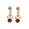 Amethyst Gold Earrings