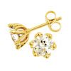 White CZ Gold Earrings White CZ Gold Earrings