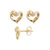 Diamond Gold Earrings - Heart Elegant