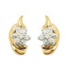 Diamond Gold Earrings - Flower
