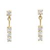 Cubic Zirconia CZ Gold Earrings - Drop