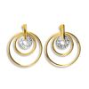 Diamond Gold Earrings - Circle