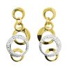 Diamond Gold Earrings - Circles