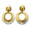Diamond Gold Earrings - Circle of Life