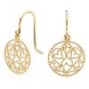 Gold Earrings - Filigree Circle of Life Hearts Gold Earrings - Filigree Circle of Life Hearts