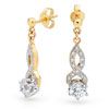 Cubic Zirconia CZ Gold Earrings - Infinity