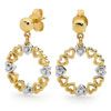 Diamond Gold Earrings - Heart Circle of Life
