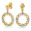 Diamond Gold Earrings - Heart Circle of Life