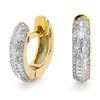 Diamond Gold Earrings - Huggie Illusion Set