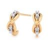 Diamond Gold Earrings - Celtic Knot