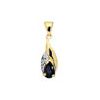 Sapphire and Diamond Gold Pendant