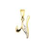 Diamond Gold Pendant - V