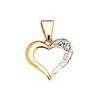 Diamond Gold Pendant - Heart Set