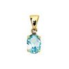 Blue Topaz Gold Pendant