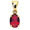 Ruby Gold Pendant - Oval 7x5mm