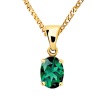 Emerald Gold Pendant - Oval 7x5mm