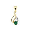 Emerald and Diamond Gold Pendant - Fancy