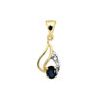 Sapphire and Diamond Gold Pendant