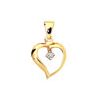 Diamond Gold Pendant - Heart Drop