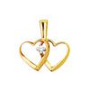 Diamond Gold Pendant - Heart