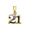 Diamond Gold Pendant - 21 Number Pendant