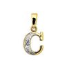 Diamond Gold Pendant - C Initial