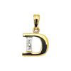 Diamond Gold Pendant - D Initial