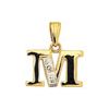 Diamond Gold Pendant - M Initial