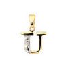 Diamond Gold Pendant - U Initial