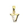 Diamond Gold Pendant - V Initial