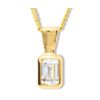 Cubic Zirconia CZ Gold Pendant