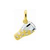 Cubic Zirconia CZ Gold Pendant - Glass