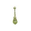 Light Olive CZ Gold Pendant