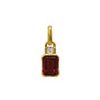 Ruby and Diamond Gold Pendant - Drop