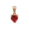 Ruby Gold Pendant - Heart