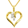 Diamond Gold Pendant - Heart Elegant