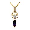 Amethyst and Diamond Gold Pendant